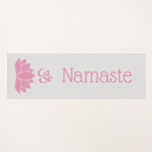 Rosa Namaste Om Lotus Blume Zen Yoga Mat Yogamatte (Vorderseite (Horizontal))