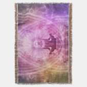 Rosa Namaste Zen Decke (Vorderseite Vertikal)