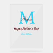 Rosa Name der kleinen Mütter Acrylschild (Vorderseite)