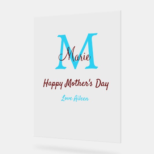 Rosa Name der kleinen Mütter Acrylschild (Winkel)