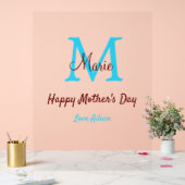 Rosa Name der kleinen Mütter Acrylschild (Hochzeit)