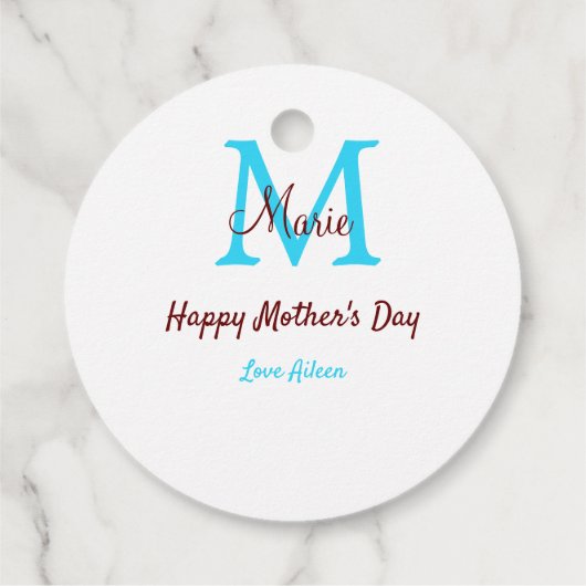 Rosa Name der kleinen Mütter Geschenkanhänger (Rückseite)