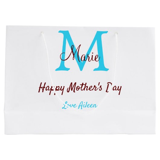 Rosa Name der kleinen Mütter Große Geschenktüte (Rückseite)