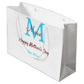 Rosa Name der kleinen Mütter Große Geschenktüte (Rückseite Schrägansicht)