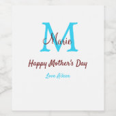 Rosa Name der kleinen Mütter Weinetikett (Einzelnes Label)