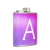 Rosa - Name des Lila gebürsteten Metalls Flachmann (Rechts)