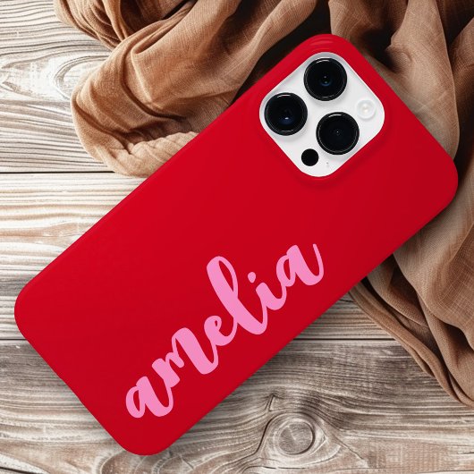 Rosa Name fett farbig rot Case-Mate iPhone Hülle