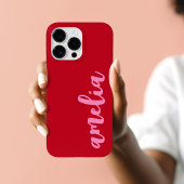 Rosa Name fett farbig rot Case-Mate iPhone Hülle