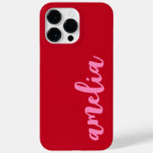 Rosa Name fett farbig rot Case-Mate iPhone Hülle (Rückseite)