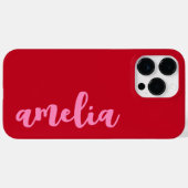 Rosa Name fett farbig rot Case-Mate iPhone Hülle (Rückseite (Horizontal))