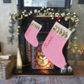 Rosa Name Marching Quirky Weihnachtsmann Kleiner Weihnachtsstrumpf