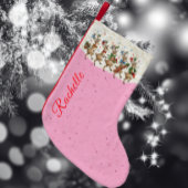 Rosa Name Marching Quirky Weihnachtsmann Kleiner Weihnachtsstrumpf