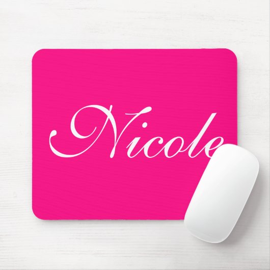 Rosa Name Mousepad (Mit Mouse)