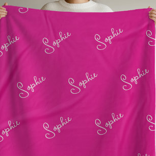 Rosa Name Sherpa Blanket Sherpadecke