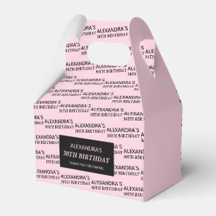 Rosa Namen- und Alters-Geburtstags-Geschenkboxen Geschenkschachtel