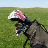 Rosa Namensmonogramm Golf Headcover (In SItu)