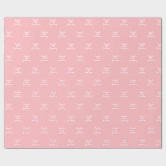 Rosa-Namensskript Geschenkpapier (Flach)