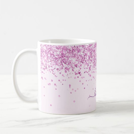 Rosa-Namensskript Kaffeetasse (Links)