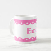Rosa Namensspitze Emilys Kaffeetasse (Vorderseite Links)