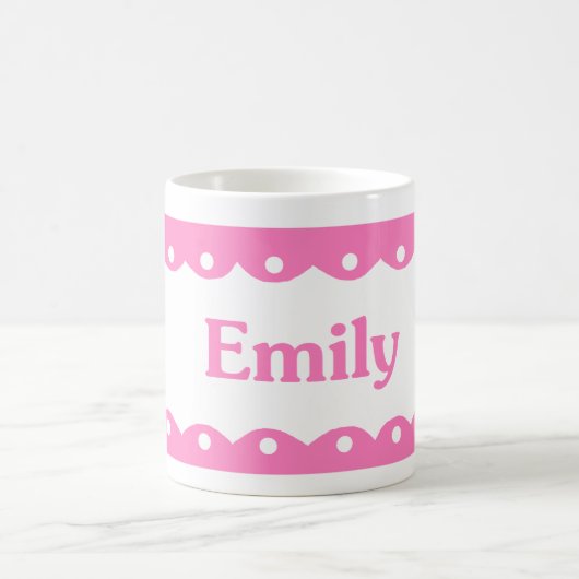 Rosa Namensspitze Emilys Kaffeetasse (Mittel)