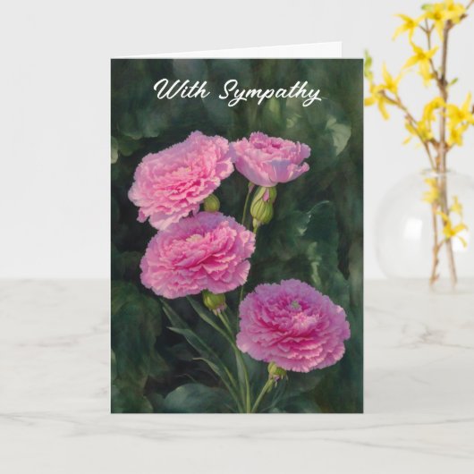 Rosa Narbe Blumengarten Karte (Gelbe Blume)