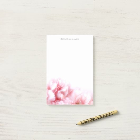 Rosa Narbe Post-it Klebezettel (Auf Schreibtisch)