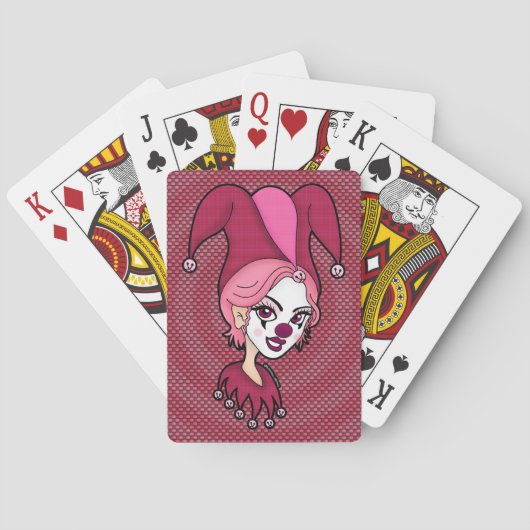 Rosa Narren Spielkarten (Rückseite)