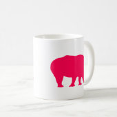 Rosa Nashorn Kaffeetasse (VorderseiteRechts)