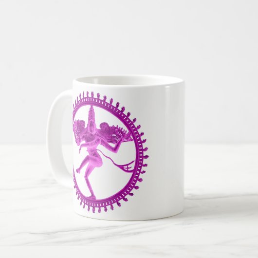 Rosa Nataraja Kaffeetasse (Vorderseite Links)