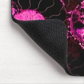 Rosa Nautilus-Fossilien-Muschel Mousepad (Ecke)