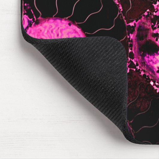 Rosa Nautilus-Fossilien-Muschel Mousepad (Ecke)