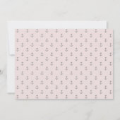 Rosa Nautisches Monogramm-Foto Save the Date (Rückseite)