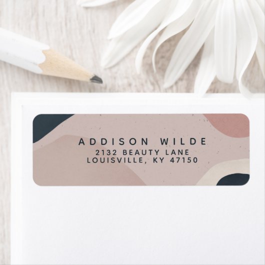 Rosa Navy Abstrakte Formen Rücksendeadresse (Insitu)