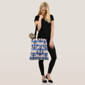 Rosa Navy Anker Nautilik Küste Tasche (Am Model)