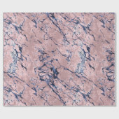 Rosa Navy Blau Geschenkpapier (Flach)