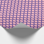 Rosa Navy Blau marokkanisches Quatrefolienmuster # Geschenkpapier (Ecke)