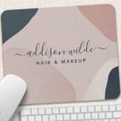 Rosa Navy Blau Moderne Abstrakte Formen neutral Mousepad