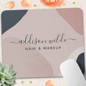 Rosa Navy Blau Moderne Abstrakte Formen neutral Mousepad