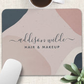 Rosa Navy Blau Moderne Abstrakte Formen neutral Mousepad
