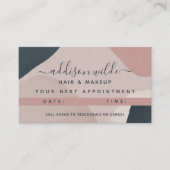 Rosa Navy Blau Moderne Abstrakte Formen neutral Terminkarte (Vorderseite)