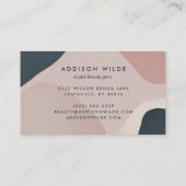 Rosa Navy Blau Moderne Abstrakte Formen neutral Visitenkarte (Rückseite)