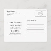 Rosa Navy Blau Save The Date Postkarten (Rückseite)