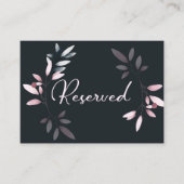 Rosa Navy Elegante Wasserfarben Platzkarte (Vorderseite)