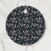 Rosa Navy Elegante weiche Aquarellfarben Blumenhoc Geschenkanhänger (Rückseite)