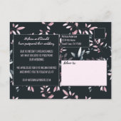 Rosa Navy Elegante weiche Wasserfarbe Veränderung Ankündigungspostkarte (Rückseite)