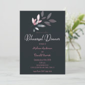 Rosa Navy Elegantes Soft Watercolor Probe Abendess (Stehend Vorderseite)