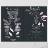 Rosa Navy elegantes Wasserfarbenprogramm geflochte (Rückseite)