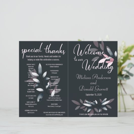 Rosa Navy elegantes Wasserfarbenprogramm geflochte (Stehend Vorderseite)