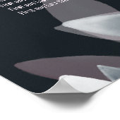 Rosa Navy Elegantes weiches Aquarelldiagramm Poster (Ecke)