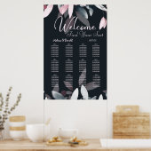 Rosa Navy Elegantes weiches Aquarelldiagramm Poster (Küche)